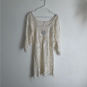 Free people Cream Lace Dress